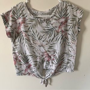 White flower shirt